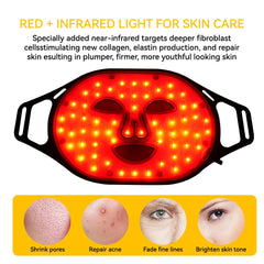 New Red Led Light Therapy Infrared Soft Mask 4 Color Led Therapy Advanced Photon Mask